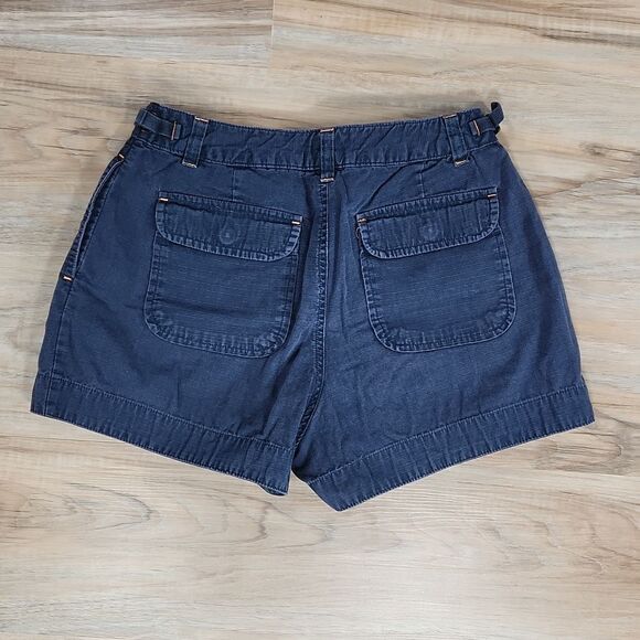 💜Vintage Gap Blue Adjustable Waistband Shorts Size 6 - Picture 2 of 8